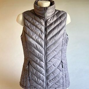 New 32 Degrees Grey Nylon Light Weight Puffer Vest size S